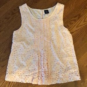 Light pink eyelet cotton top
